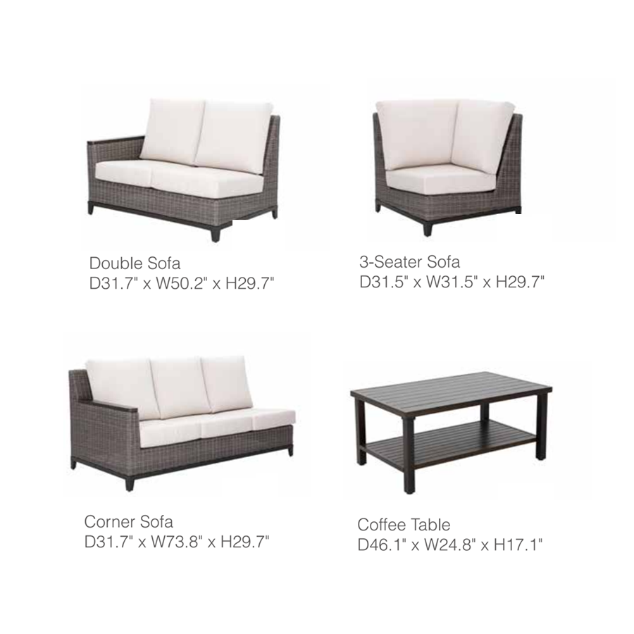 Owens Modular Aluminum Living Room Set