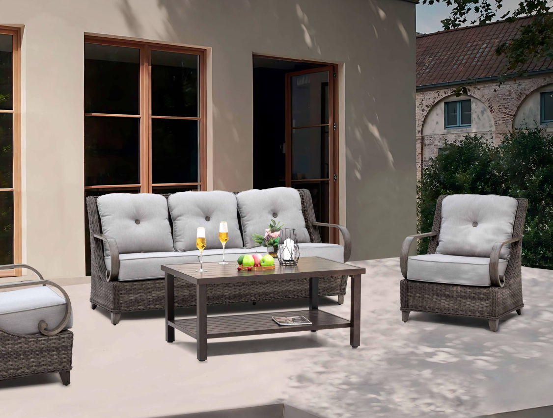 Brooks 4-Piece Aluminum Living Room Set