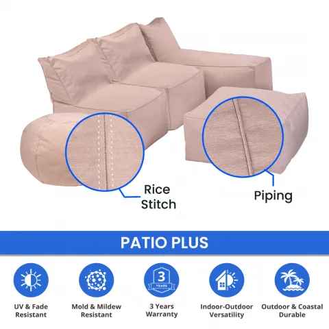 Outdoor-USA Sectional 5 Pieces Set Bean Bag