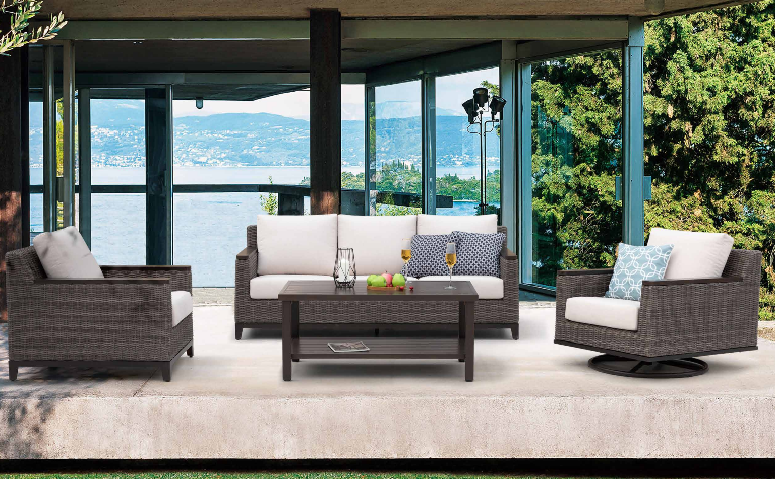 Owens 4-Piece Aluminum Living Room Set