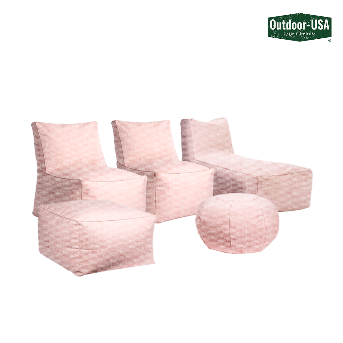 Outdoor-USA Sectional 5 Pieces Set Bean Bag