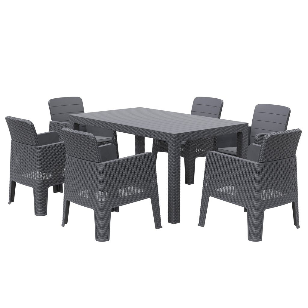 Dukap Lucca 7 Piece Dining Set with Cushions