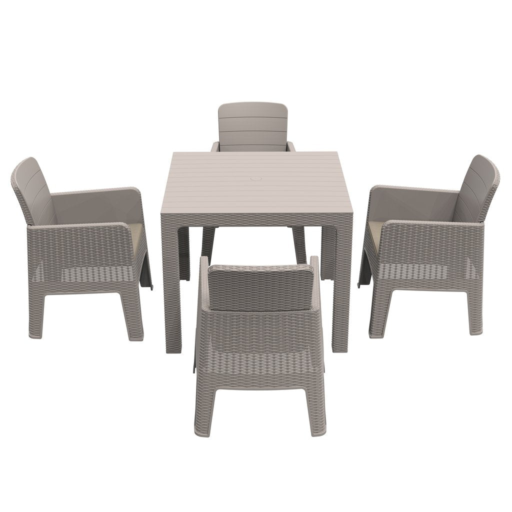 Dukap Lucca 5 Piece Dining Set with Cushions