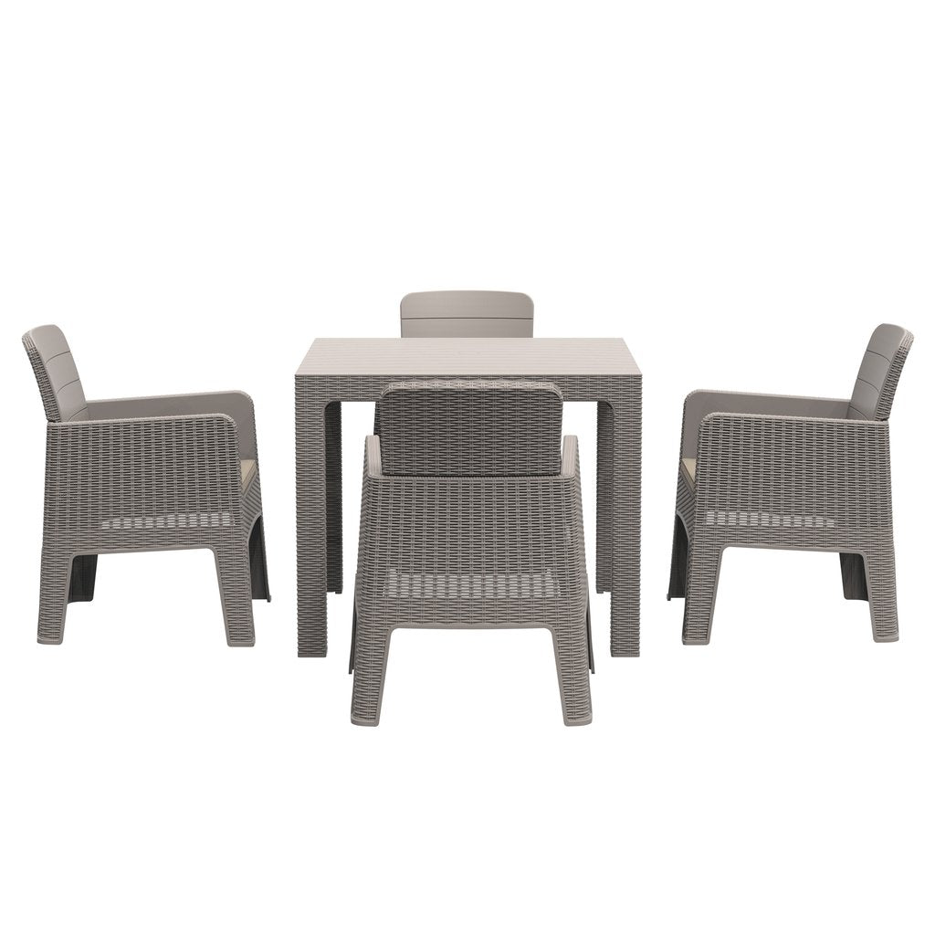 Dukap Lucca 5 Piece Dining Set with Cushions