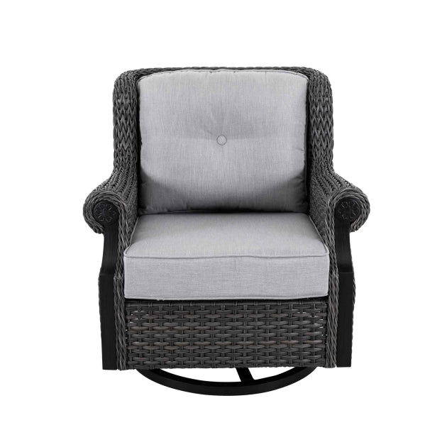 Patio Time Lassen 2 Pieces Wicker Swivel Single Sofa Set