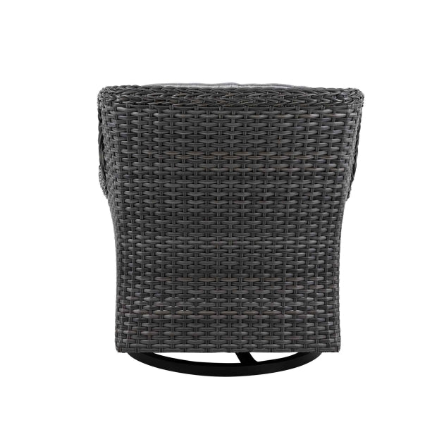 Patio Time Lassen 5-piece Aluminum Wicker Fire Pit Set
