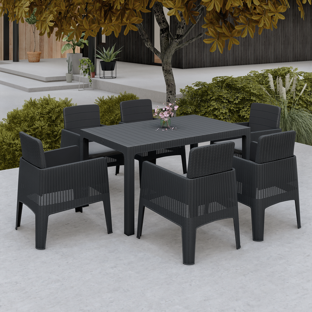 Dukap Lucca 7 Piece Dining Set with Cushions